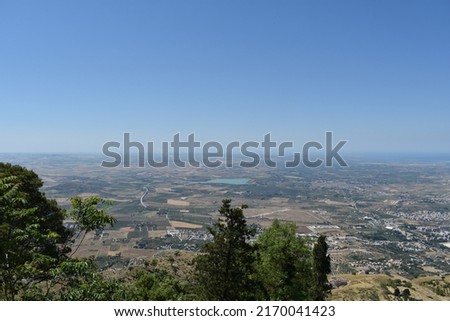 Panoramic view of the province of Trapani as seen from the top of Mount Erice