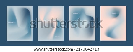 Creative fluid gradient for cover, banner, card, flyer, poster in blue, white color. Background modern twisting design. Winter style smooth fluid. Vector illustration Royalty-Free Stock Photo #2170042713