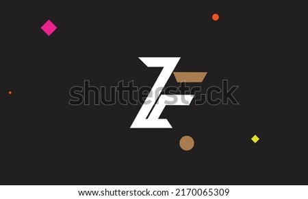 Alphabet letters Initials Monogram logo ZF, FZ, Z and F