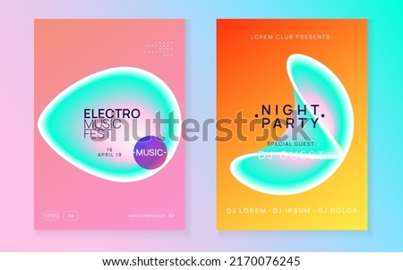 Trance Flyer. Electronic And Nightlife Design. Abstract Background For Set Vector. Bright Glitch For Brochure. Trendy Dance Fest. Pink And Turquoise Trance Flyer Royalty-Free Stock Photo #2170076245