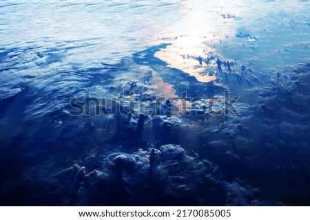Earth's atmosphere from space. Elements of this image furnished by NASA. High quality photo Royalty-Free Stock Photo #2170085005