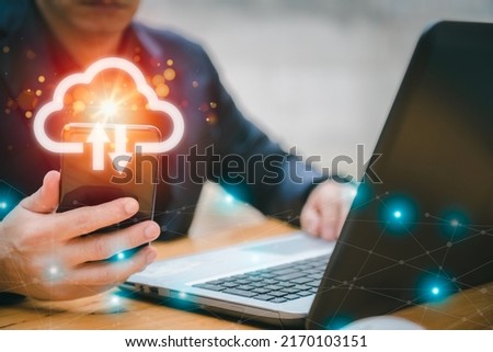 Business people use computer, global business internet connection application technology and digital marketing. Finance and Banking digital link technology Social Next Work Big Data