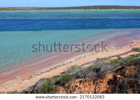 Landscape view of Francois peron national park peninsula near Denham in Shark bay Western Australia.