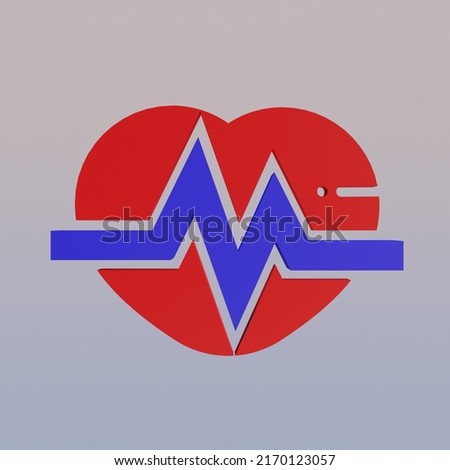Healthy Hospital icon in the form of 3D Icon or 3D Rendering