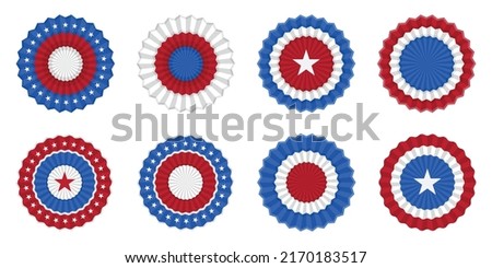 Bunting for July 4 and other patriotic American holidays. for design poster, brochure, banner, website. Vector illustration Royalty-Free Stock Photo #2170183517