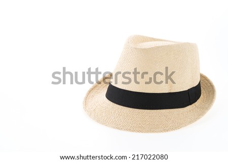 Straw hat isolated on white background Royalty-Free Stock Photo #217022080