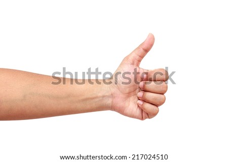 Hand of women isolated on white background