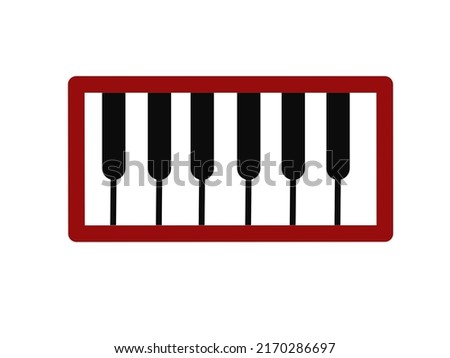 piano icon vector with trendy design