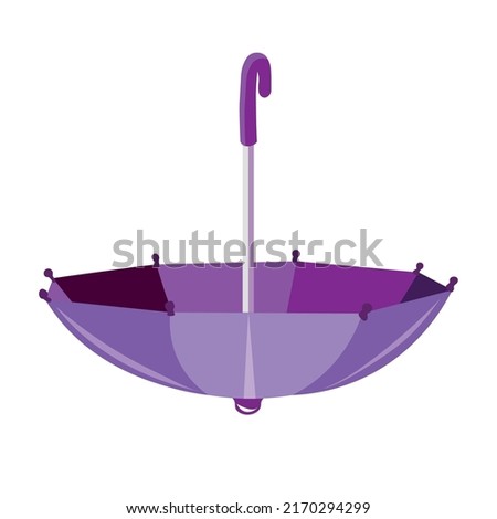 Violet umbrella on white background