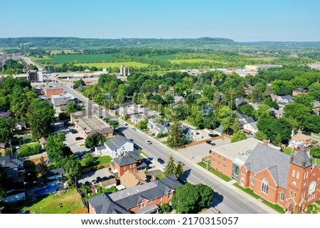 An aerial view of Milton, Ontario, Canada Royalty-Free Stock Photo #2170315057