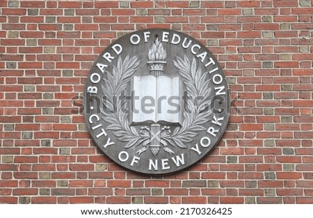 emblem of the New York City Board of Education Royalty-Free Stock Photo #2170326425