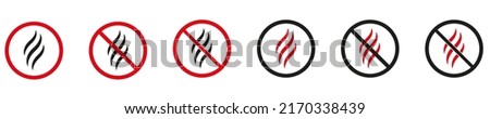Stop the bad smell of icons. Forbidden flavors vector icon symbol. Vector illustration Royalty-Free Stock Photo #2170338439