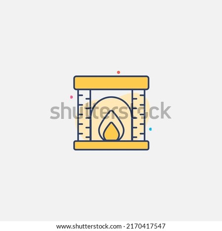 Fireplace icon sign vector,Symbol, logo illustration for web and mobile