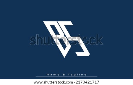 Alphabet letters Initials Monogram logo BS, SB