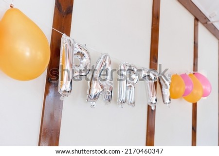 silver garland of balloons party, birthday decor