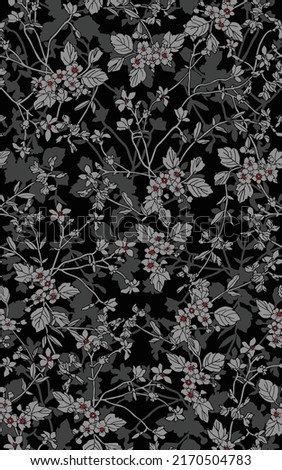 textile design with flower pattern image
