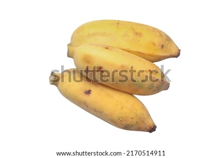Banana on a white background. Not decorated. Royalty-Free Stock Photo #2170514911