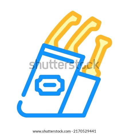 set of knives color icon vector. set of knives sign. isolated symbol illustration