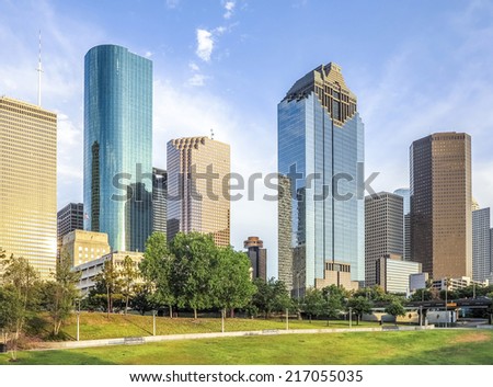 Skyline of Houston, Texas in daytime
