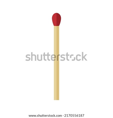 A colored match. A match is a stick made of combustible material, equipped with an incendiary head, which serves to produce an open fire. Vector illustration isolated on a white background. Royalty-Free Stock Photo #2170556187