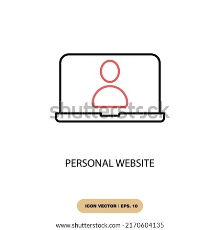 personal website icons  symbol vector elements for infographic web