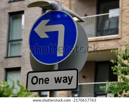 Traffic Sign UK - One Way