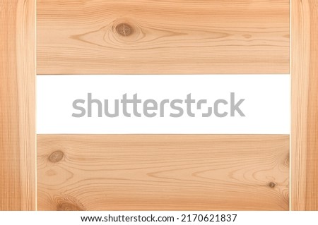 Empty wooden photo frame isolated  on white background