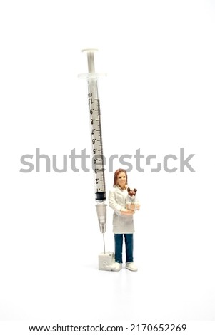the veterinarian toys and syringes