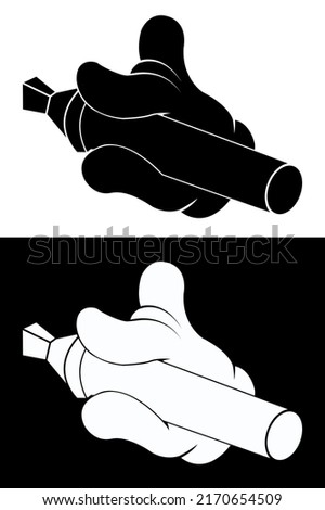Marker pen on black and white background. marker pen. vector illustration