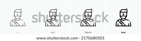 traveller icon. Thin, Light Regular And Bold style design isolated on white background