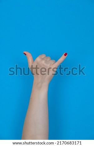 Female hand and finger gestures.