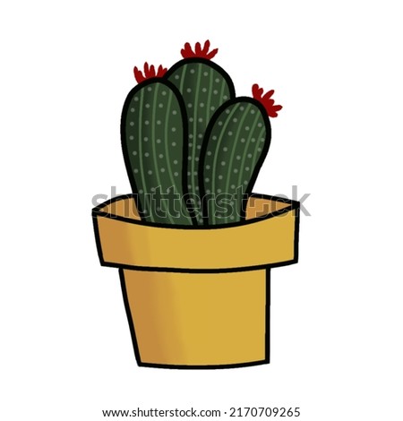 clip art cactus digital painting 