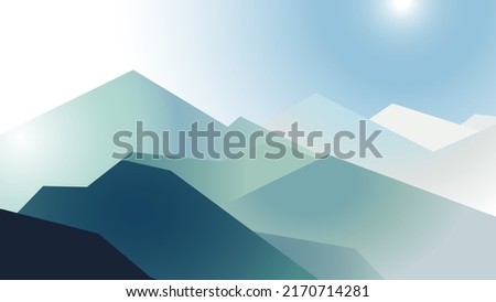 Hill top abstract foggy simple background.