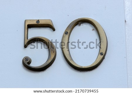 Close Up House Number 50 