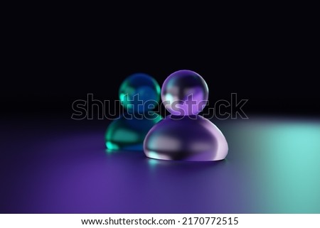 3d rendering, abstract image of a person
