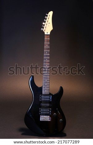 Guitar on dark background