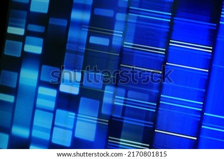 DNA data with genetic information. Royalty-Free Stock Photo #2170801815