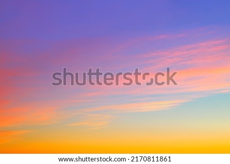 This is an ultra-quality photo that features sunset, sunrise time. Beautiful sky background image to make your 3D architectural renderings stand out and realistic. Evening sky, dusk clouds. 
