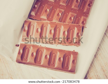 vintage photo of chocolate