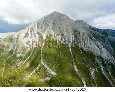 Amazing Aerial view of Pirin Mountain near Vihren Peak, Bulgaria Royalty-Free Stock Photo #2170840023