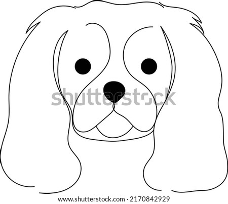 Spaniels Outline Art,Spaniels Portrait,Line Art,Dog Tattoo,Line Drawing, Dog Art, Minimalist,Dog portraits,Painter Dog, Paint Your Pet, Sketch Art