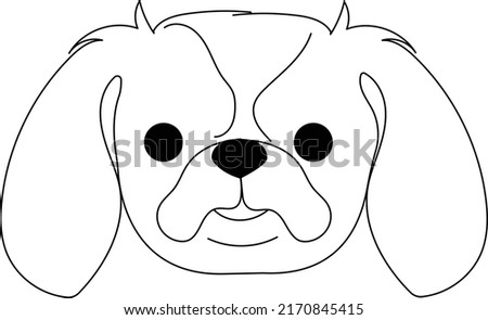 Japanese Chin Outline Art,Japanese Chin Portrait,Line Art,Dog Tattoo,Line Drawing, Dog Art, Minimalist,Dog portraits,Painter Dog, Paint Your Pet, Sketch Art
