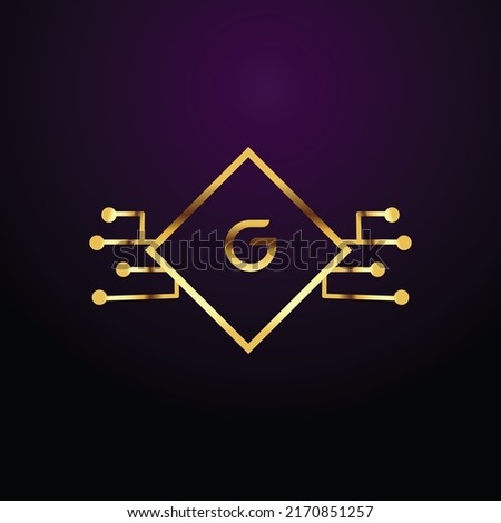 Premium luxury Vector elegant gold and  font Letter G Template for company logo with monogram element 3d Design