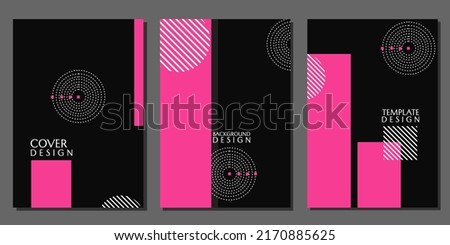 modern and simple set of cover design templates. pink black background. flyer, brochure, catalog design