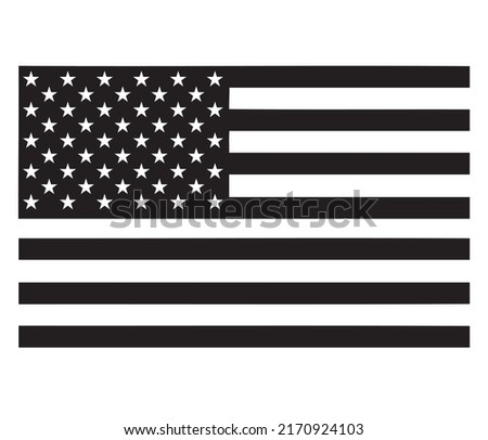 US flag in Pantone Black vector illustration Royalty-Free Stock Photo #2170924103