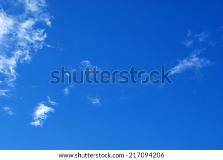 clouds in the blue sky. 