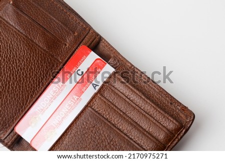 Yogyakarta, Indonesia - June 14, 2022 : Indonesian driving license in a pocket or wallet
