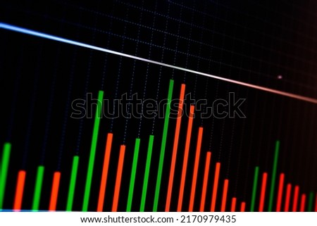 Business chart. Graph of rising and falling prices on the financial exchange.