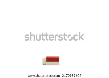 eraser rubber isolated on white background.