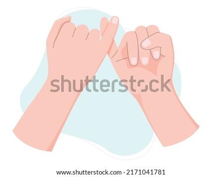 Pinky promise hands gesturing. Concept of reconciliation of friends or lovers. Royalty-Free Stock Photo #2171041781